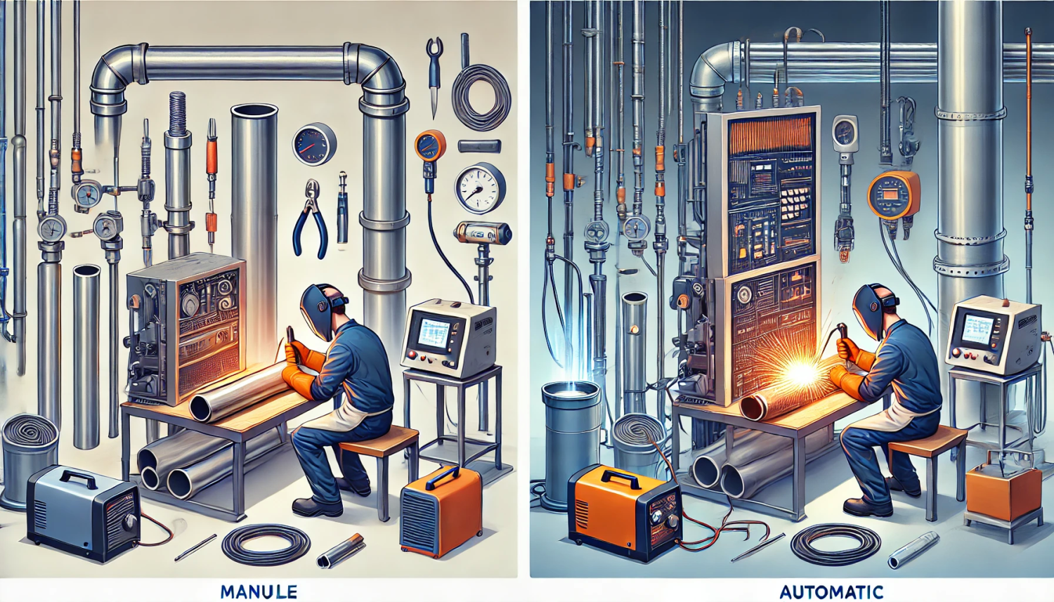 Сравнение ручных и автоматических аппаратов для сварки пластиковых труб Сравнение ручных и автоматических аппаратов для сварки пластиковых труб